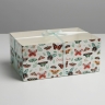 Коробка на 6 капкейков «Бабочки», 23 × 16 × 10 см