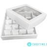 Коробка для 16 конфет белая