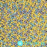 Посыпка сахарная Шарики голубые-лилово-желтые перламутровые 2мм, 25гр