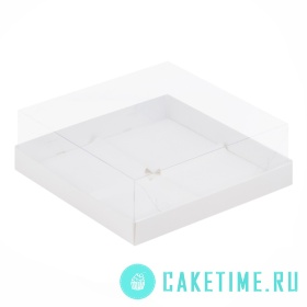 Коробка для муссовых десертов с 4 ячейками (пластиковая крышка)