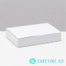 Коробка для пироженых белая, 21х14.5х4см