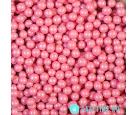 Посыпка из дутого риса Жемчуг розовый 2-5мм, 25 гр 