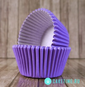 Капсулы бумажные для конфет Фиолетовые 35*23 мм, 25шт