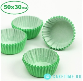 Тарталетки зеленые 50*30 мм / 50 шт  