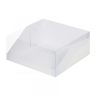 Коробка под торт, пирожные с пластиковой крышкой 23,5х23,5х10см