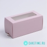 Коробка для макарун, Розовая, 5.5 × 18 × 5.5 см 