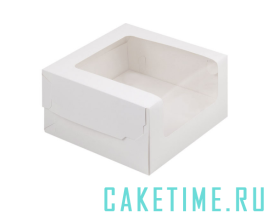 Коробка для торта с увеличенным окном 18х18х10 см 
