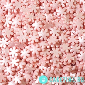 Посыпка сахарная Снежинки розовые, 25гр 