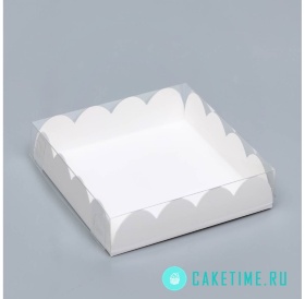 Коробка для 1 пряника 12х12х3 см, белая