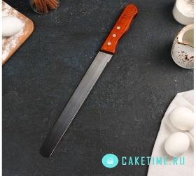 Нож для бисквита ровный край, 30 см 