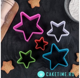 Набор форм для печенья  «Звезда», 5 шт 
