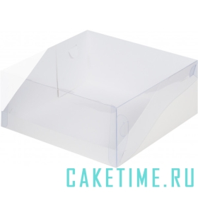 Коробка для торта с прозрачной крышкой 23,5х23,5х10 см